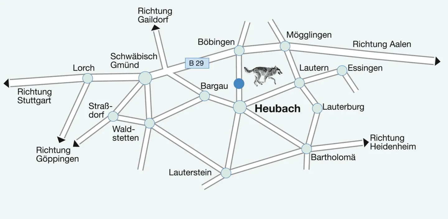 Anfahrt Wolf Heubach